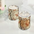 thumbnail image 2 of Yayeee 2 Pack Qtip Holder Bathroom Cotton Swab Canister with Lid Clear Dispenser Set, Light Red Flowers, 2 of 6