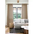 thumbnail image 2 of Gorgeous Home Linen 1 Piece Mira Faux Silk Semi-Sheer Bronze Grommet Curtain 55" x 95" Taupe, 2 of 5