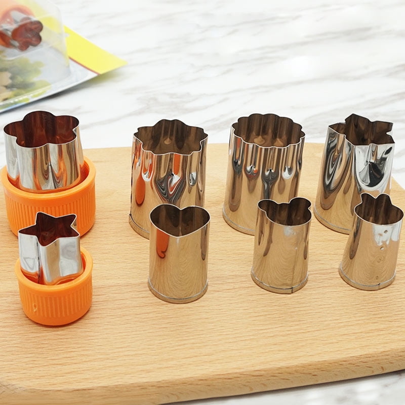 Stainless Steel Cookie Mold Vegetable Fruit Cutters Shapes Set for Fun
