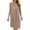 Khaki, variant on Sakmal Casual Dresses for Women V-Neck Blue Mid-Length Loose Fit Sleeveless Solid Comfy Shift Dress