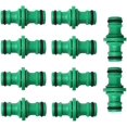 thumbnail image 1 of Double Plug Hose Connector Extender,garden Hose Coupling For Car Washing And Garden Hose Pipe Connection (12pcs, Green), 1 of 5