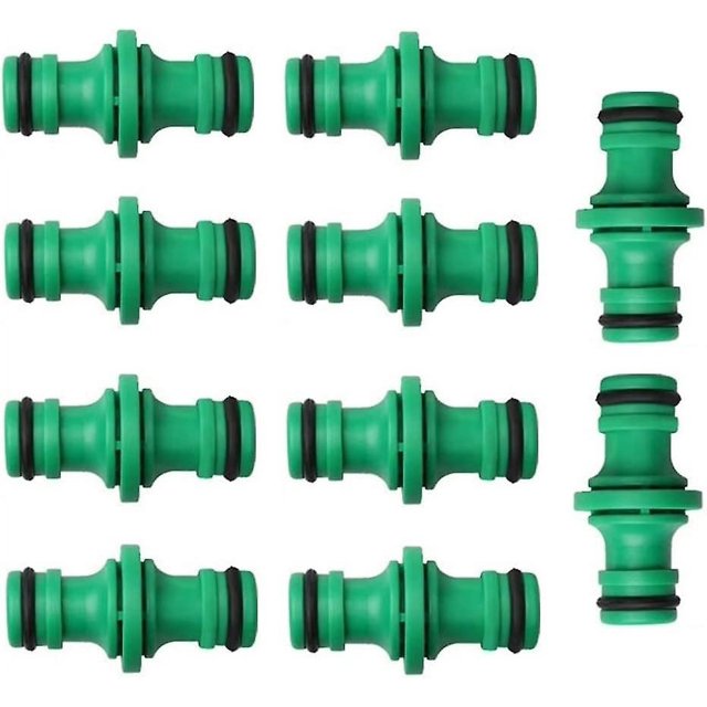 Double Plug Hose Connector Extender,garden Hose Coupling For Car Washing And Garden Hose Pipe Connection (12pcs, Green)