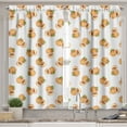 thumbnail image 2 of Ambesonne Peach Valance & Curtain, Freshly Picked Drupes, 55"x45", Pale Orange Green, 2 of 6