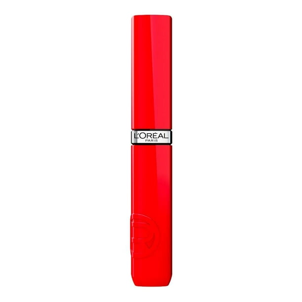 Labial líquido acabado brillante L'Oréal Infallible Laque Resistance Rouge Poppy 410