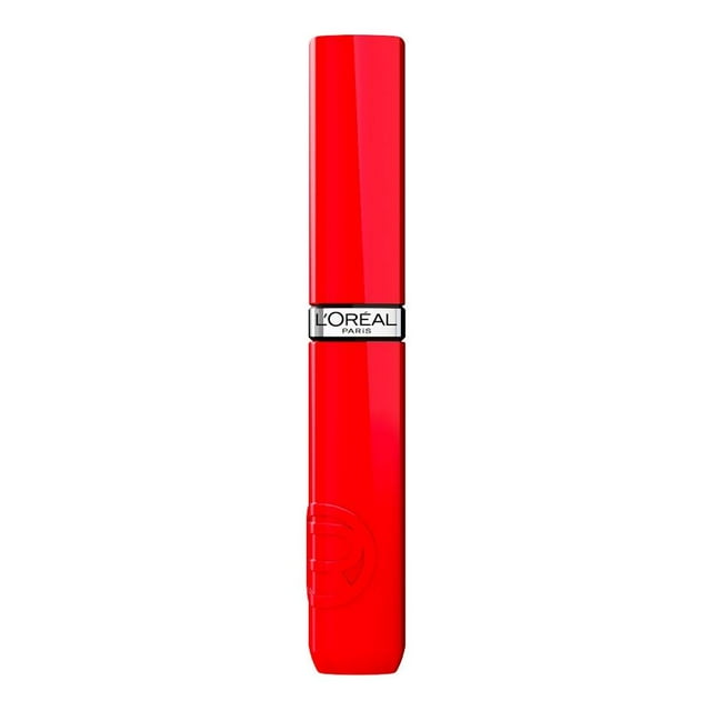 Labial líquido acabado brillante L'Oréal Infallible Laque Resistance Rouge Poppy 410