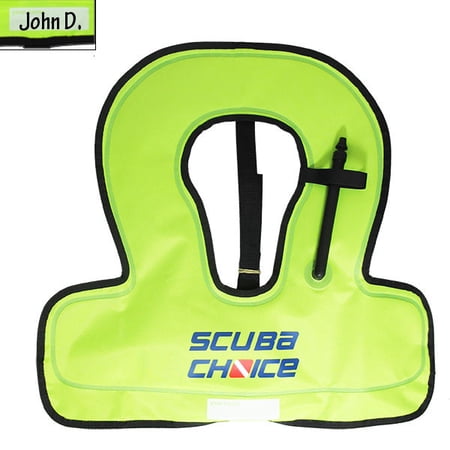 Scuba Choice Scuba Choice Youth Kids Snorkel Vest Neon Yellow/Blue with Name Box