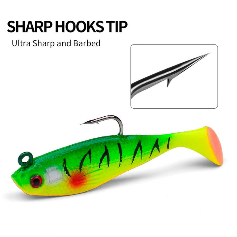 1Pc Fishing Lure Silicone Metal 7.5Cm/9.5G Soft Fishing Lure Swim Tail  Jigging Wobbler Swimbait Bass Pike Tackle Lures Parts Color A Fangkenuo -  Walmart.com