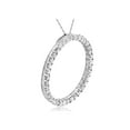 thumbnail image 2 of Pendentif Cercle en Diamant Véritable 3ct Or Blanc 14K, 2 of 3