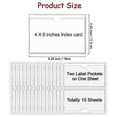 thumbnail image 4 of Clear Adhesive Pockets 4X6In Index Card Pockets Sleeves Self Adhesive with Top Loading Label Pocket, 4 of 5