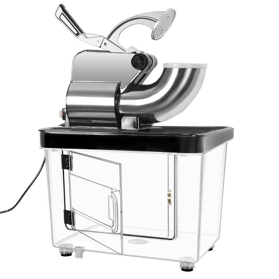 Skymirror Ice Crusher, 110V Commercial Ice Crusher 300kgs/h, 350W Electric Snow Cone Machine with Dual Blades, Stainless Steel Shaved Ice Machine for Family, Restaurants, Bars (US Plug)