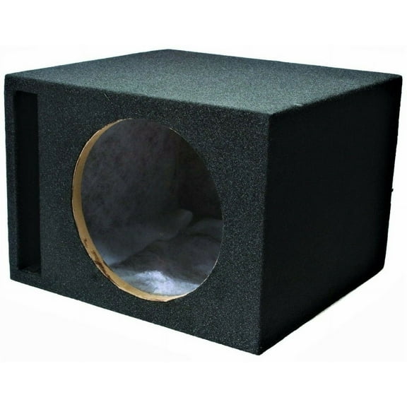 ABSOLUTE USA Single 10" Vented Ported 3/4" MDF Car Subwoofer Enclosure Sub Box