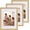 Beige, variant on 4x6 Picture Frame Set of 3, Photo Frame Display 3.5x5 Pictures with Mat or 4x6 without Mat, Hang on the Wall or Tabletop, Brown