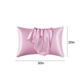 thumbnail image 2 of Holloyiver Satin Pillowcase for Hair and Skin, Queen Size Pillow Covers Luxury & Ultra Soft Pillow Cases Set of 2, Cooling Pillowcovers with Envelope Closure, Anti Wrinkle, 20 x 30 Inch, Pink, 2 of 8