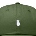 thumbnail image 1 of Dalix Lil Peace Sign Embroidered Cotton Cap Outdoor Dad Hat Womens in Olive, 1 of 3