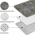 thumbnail image 5 of Black and Tan Leopard Print Bathroom Rugs Sets 3 Piece,Toilet Cover Set,Absorbent Non Slip Bathroom Mats Sets with U-Shaped Contour Rug Toilet Rug Set, 5 of 5