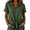 Army Green, variant on Dpjklzsn Women's Cotton Linen Tie Front Shirt, Short Sleeve Collared Summer Blouse