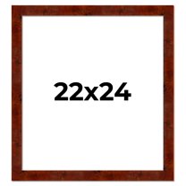 22x24 Walnut Brown Veneer Real Wood Picture Frame Width 1.75 inches | Interior Frame Depth 0.5