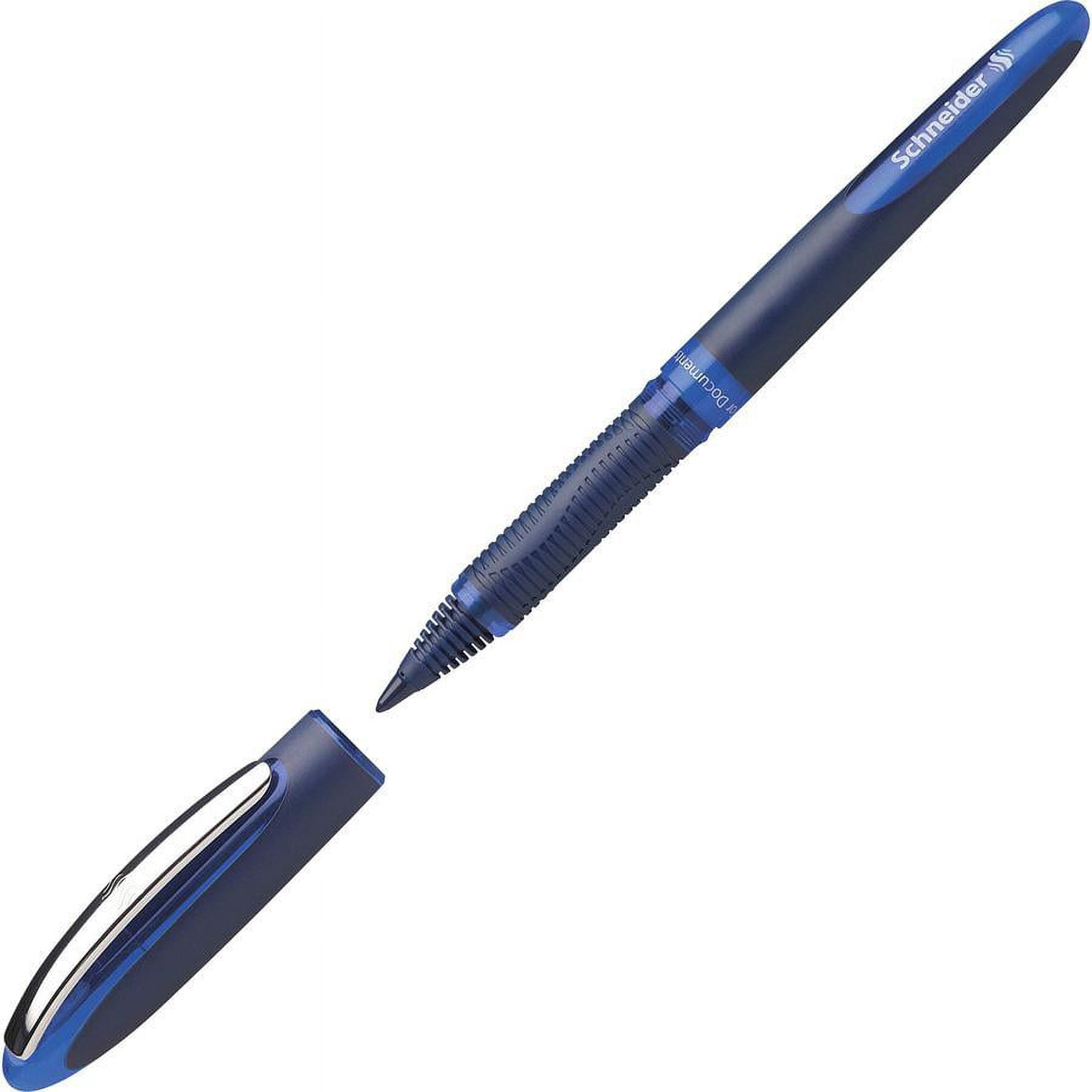 Rediform® Schneider One Business Rollerball Pens, Medium Point, 0.6 mm, Blue Barrels, Blue Ink, Pack Of 10 Pens