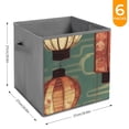 thumbnail image 6 of Collapsible Oxford Fabric Storage Cubes with Handles, Large Mid Foldable Oxford Cloth Bins Set of 2/6, Closet Organizers for Shelves Clothes Home Kitchen Toy - Lantern Retro, 6 of 7