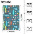 thumbnail image 2 of FORMRS 1-Subject Spiral Notebook 8" x 5" College Ruled 60 Refillable Sheet A5 Hard Cover, Cartoon Beach Pattern, 2 of 7