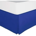 thumbnail image 1 of 9-Inch Drop Twin Size 39" x 75" Royal Blue Solid Bed Skirt Split Corner Pleated Style Easy Fit Easy Care 100% Egyptian Cotton 400 Thread Count, 1 of 5