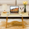 thumbnail image 4 of Andvari Modern Wood Coffee Table Rectangle Living Room Solid Legs Wood Grain Easy Assembly, 4 of 11