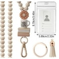 thumbnail image 5 of Tkrady 2024 Teacher Lanyard with ID Holder, Fashion Wood Beaded Lanyard for Key, for Women, 7 Styles, 5 of 6