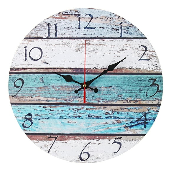 ASEWUN 12 Pouces Horloge Vintage de Décoration, Horloge Murale à Piles, Horloge Murale en Bois Décor Rétro Art Mural pour Ferme, Salon, Chambre à Coucher, Bureau, Café