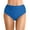Blue, variant on Women's High Waist Ruched Bikini Bottoms - Drawstring Swim Briefs with Full Coverage for Beach Surfing Water Sports