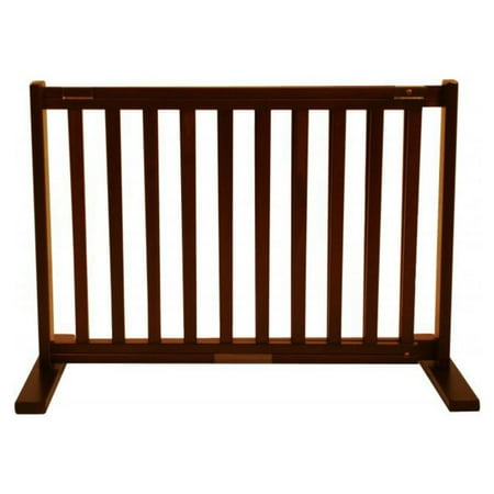 20" Kensington - Small Free Standing Wood Pet Gate - Mahogany