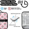 thumbnail image 4 of Football and Bow Pink Pattern Insulated Lunch Bag with Shoulder Strap and Bottle Holder,Bento School Lunch Bag Box,11x9.5x3.5 Inches, 4 of 5