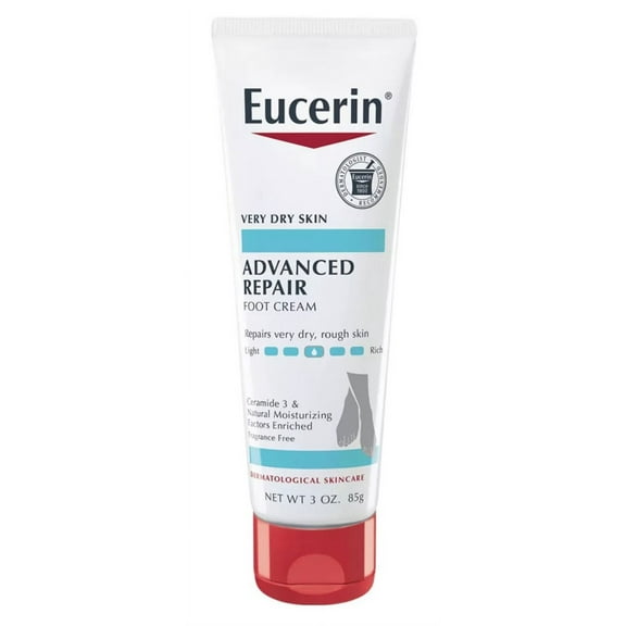 Eucerin Cream Advanced Repair Foot 3oz Tube (Pack of 3)