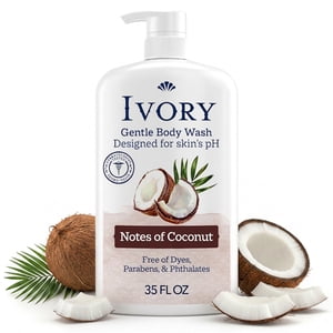 Ivory Mild and Gentle Body Wash Coconut Scent