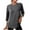 Dark Gray, variant on Lixiuxyad Women Basic Tee Athletic Sun Casual Crewneck 3/4 Sleeve Solid Color Tee Shirt Top For Outdoor Sports,Black