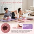thumbnail image 3 of Tapete de Yoga Gruesa de 20 Mm de Alta Densidad NBR, Tapetes de Ejercicio de Pilates de Espuma de 76 "de Largo, Rosa con Bolsa, 3 of 8