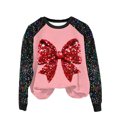 thumbnail image 1 of Pisexur Sweatshirts de Noël pour Femmes Mode Vacances Nœud Rouge Graphique Pull Xmas Tops Décontracté Manches Longues Col Rond Chandails en Molleton Amples Confortables Automne Chandails en Molleton pour Femmes, 1 of 3