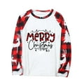 thumbnail image 4 of Odeerbi Matching Family Christmas Pajamas Sets Plaid Sleepwear Parent-Child Xmas Patchwork Plaid Printed Homewear Suits Round Neck 2025 Long Sleeve Two-piece Jammies Loungewear for Dad, 4 of 4