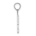 thumbnail image 2 of 14K White Gold Polished Finished Block Script Design Number 9 Charm Pendant, 2 of 4