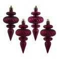 thumbnail image 1 of Vickerman 4" 4-finish Ornements de Noël en Rouge de Baies (Lot de 8), 1 of 3