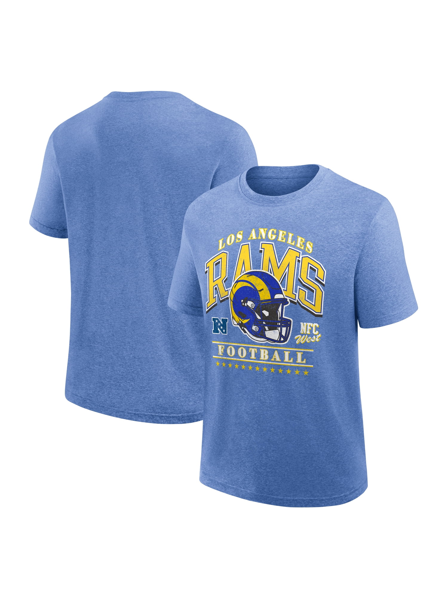 NFL Los Angeles Rams Men's Synthetic Blue Heather Short Sleeve T-Shirt