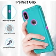 thumbnail image 2 of Asuwish Phone Case Compatible with iPhone Xs X 10 10s Hybrid Rugged Shockproof Hard Protective Drop Proof Full Body Heavy Duty Mobile Cell Cover for iPhoneX iPhoneXs iPhone10 10xs Xs Women Men Green, 2 of 8