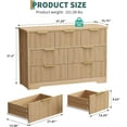 thumbnail image 2 of Commode Cannelée à 7 Tiroirs avec Poignées en Métal, Organisateur de Rangement Moderne pour Chambre et Meuble Télé pour Rangement de Vêtements de Garde-Robe, 2 of 8