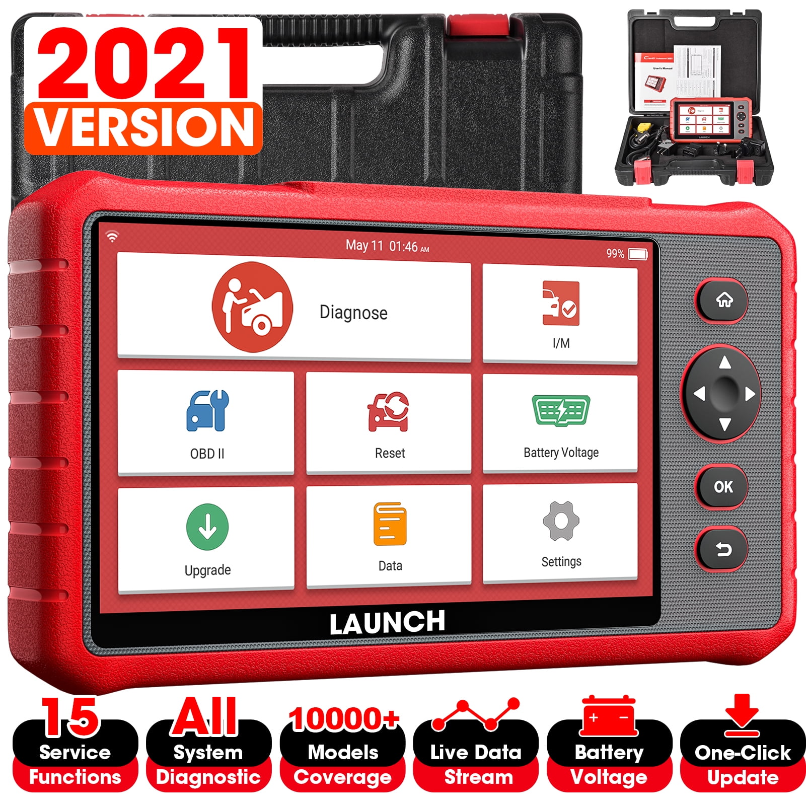 Launch Scanner CRP909X OBD2 Car Diagnostic Scan Tool OELevel Full