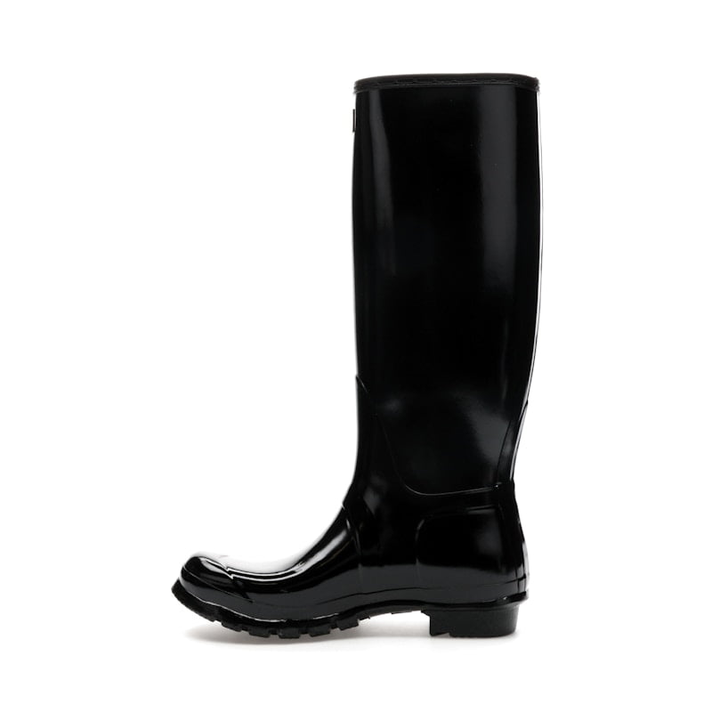 Hunter Women's Original Tall Gloss Rain Boots Black, from StockX