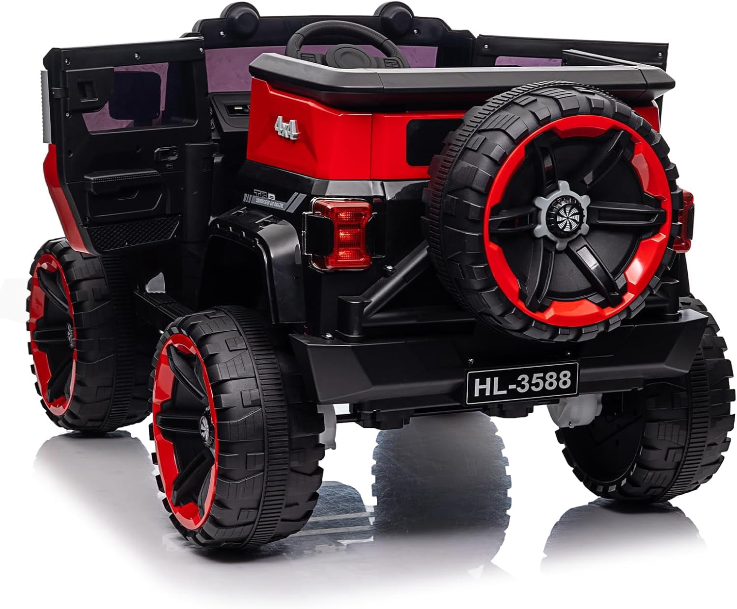 Yesfashion 12V Ride on Car FL-3588 Off-Road Vehicle Ride on Toy 25W*2 4 Wheeler Battery Powered Quad Toy Vehicle with Remote Control /MP3/ Suspension System /LED Lights/Off-Road Tires/etc