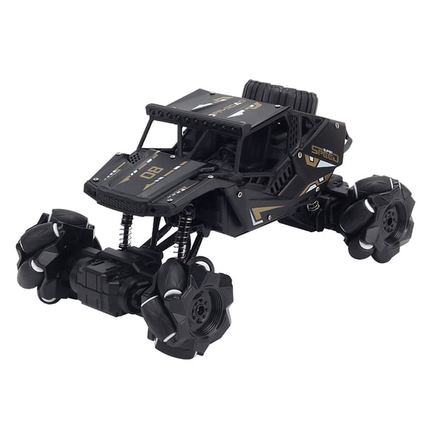 Vogacara Coche de carreras con control remoto, camión giratorio de 360 grados, juguetes para interiores y exteriores Kits de construcción modelo Negro