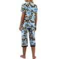 thumbnail image 6 of MINTREUS Women's Pajama Sets Short Sleeve Shirt and Capri Soft Pajama Sets with Pockets M-4XL, 6 of 6