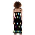 thumbnail image 2 of Colorful Christmas Lights Print Slim Fit Midi Cami Dress, Jesus Christian Fashion Summer Maxi Sexy Casual Dress For Women, 2 of 4