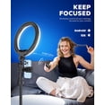 thumbnail image 4 of Kaiess 10.2 Selfie Ring Light with 65 Adjustable Tripod Stand & Phone Holder for Live Stream/Makeup, Upgraded Dimmable LED Ringlight for Tiktok/YouTube/Zoom Meeting/Photography, 4 of 5