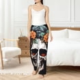 thumbnail image 2 of Haiem Flower Horn Skull Women's Pajama Pants Ultra Lightweight Pjs Bottoms Sleepwear Bottom Pants With Pocket Drawstring-Medium, 2 of 7